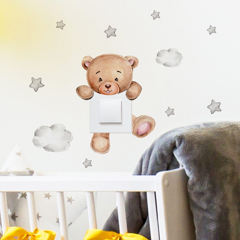 Stickybear™ - Sticker ourson décoratif | Chambre d'enfants - Petitmondemagik.com