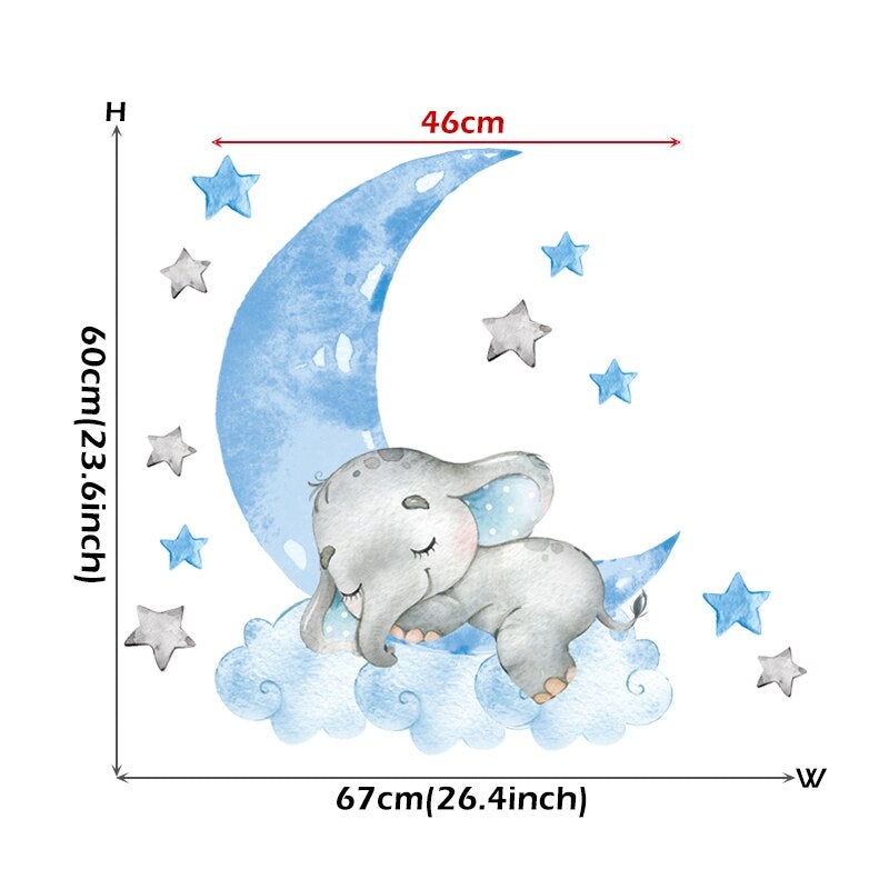 BabyElephant™ - Autocollants muraux pour chambre de bébé | bébé - Petitmondemagik.com
