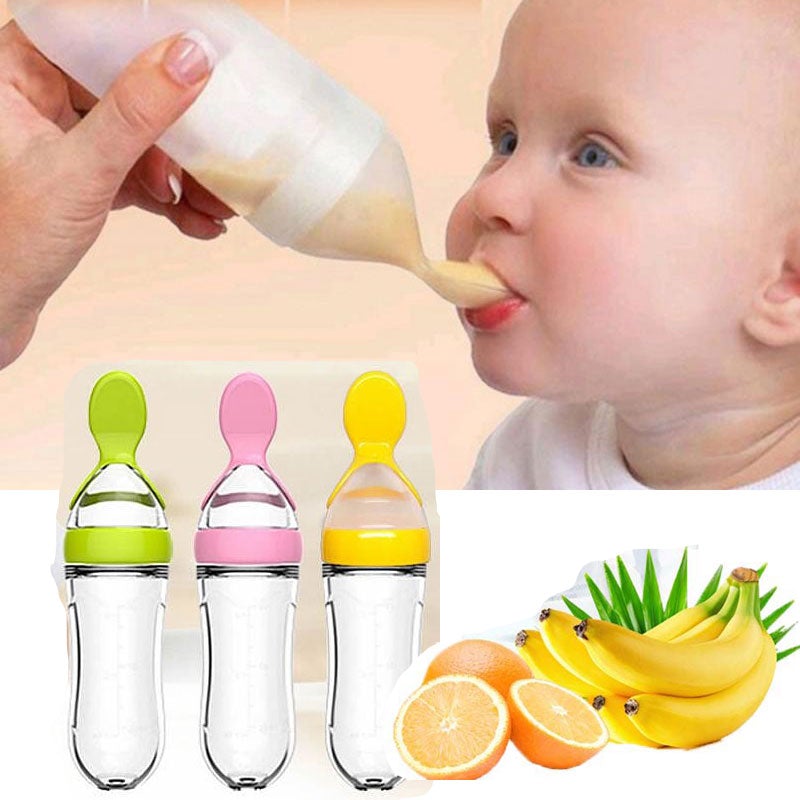 Biberon avec cuillère pour nouveau - né | EasyBottle™ - Petitmondemagik.com