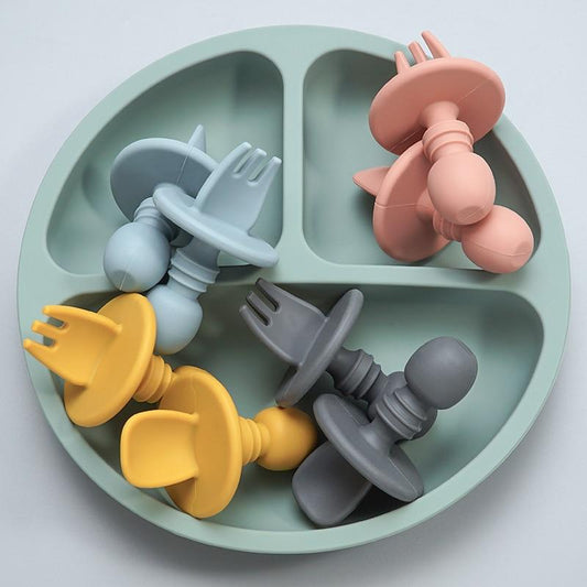 CuttieSpoon™ | Cuillère et fourchette pour bébé | Maman - Petitmondemagik.com