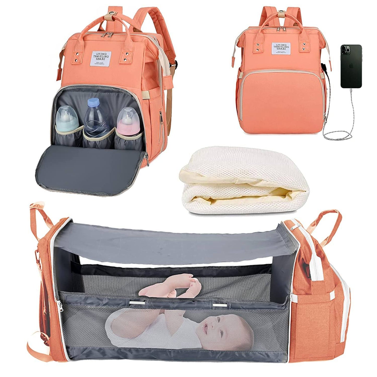 Sac à langer portatif | Berceau de voyage BabyNappy™ - Petitmondemagik.com