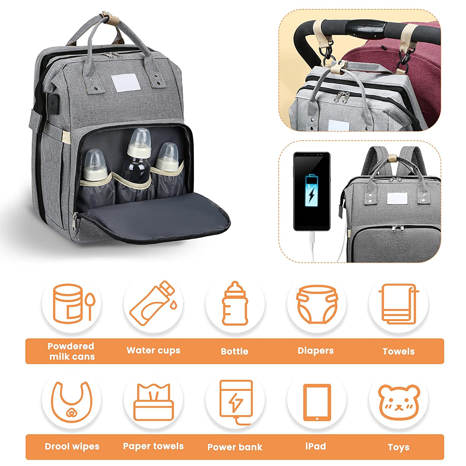 Sac à langer portatif | Berceau de voyage BabyNappy™ - Petitmondemagik.com