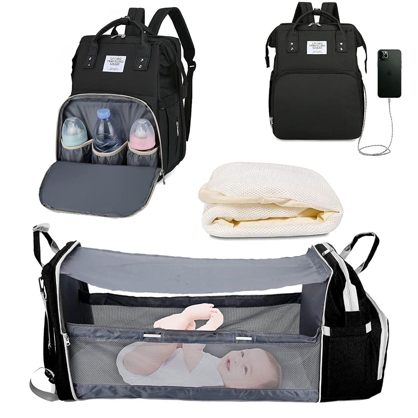 Sac à langer portatif | Berceau de voyage BabyNappy™ - Petitmondemagik.com