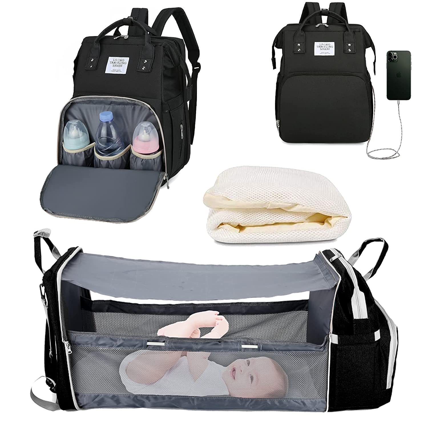 Sac à langer portatif | Berceau de voyage BabyNappy™ - Petitmondemagik.com
