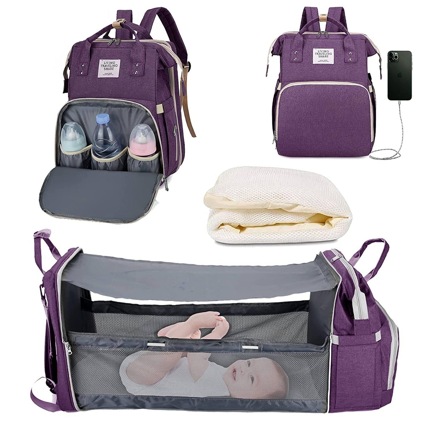 Sac à langer portatif | Berceau de voyage BabyNappy™ - Petitmondemagik.com