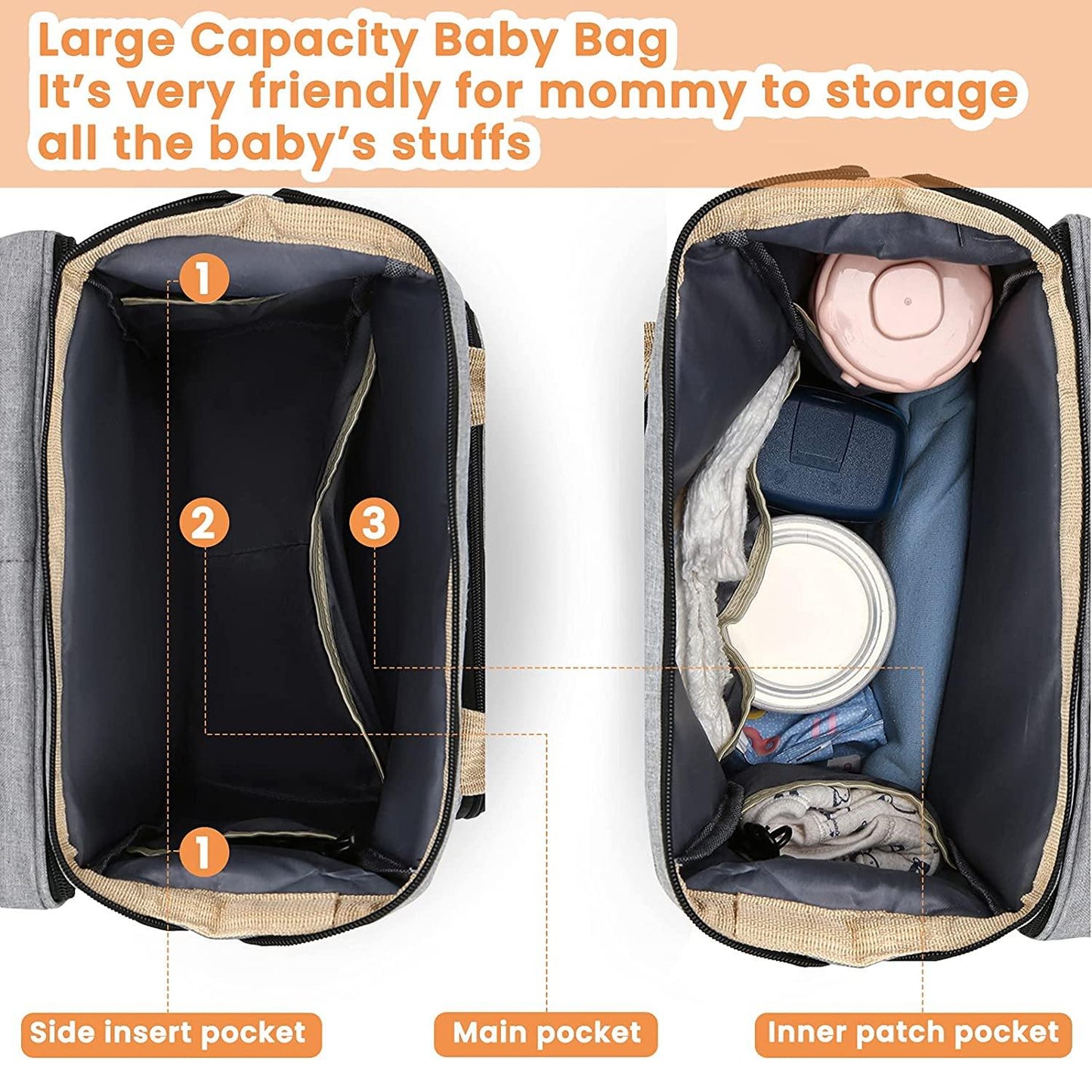 Sac à langer portatif | Berceau de voyage BabyNappy™ - Petitmondemagik.com