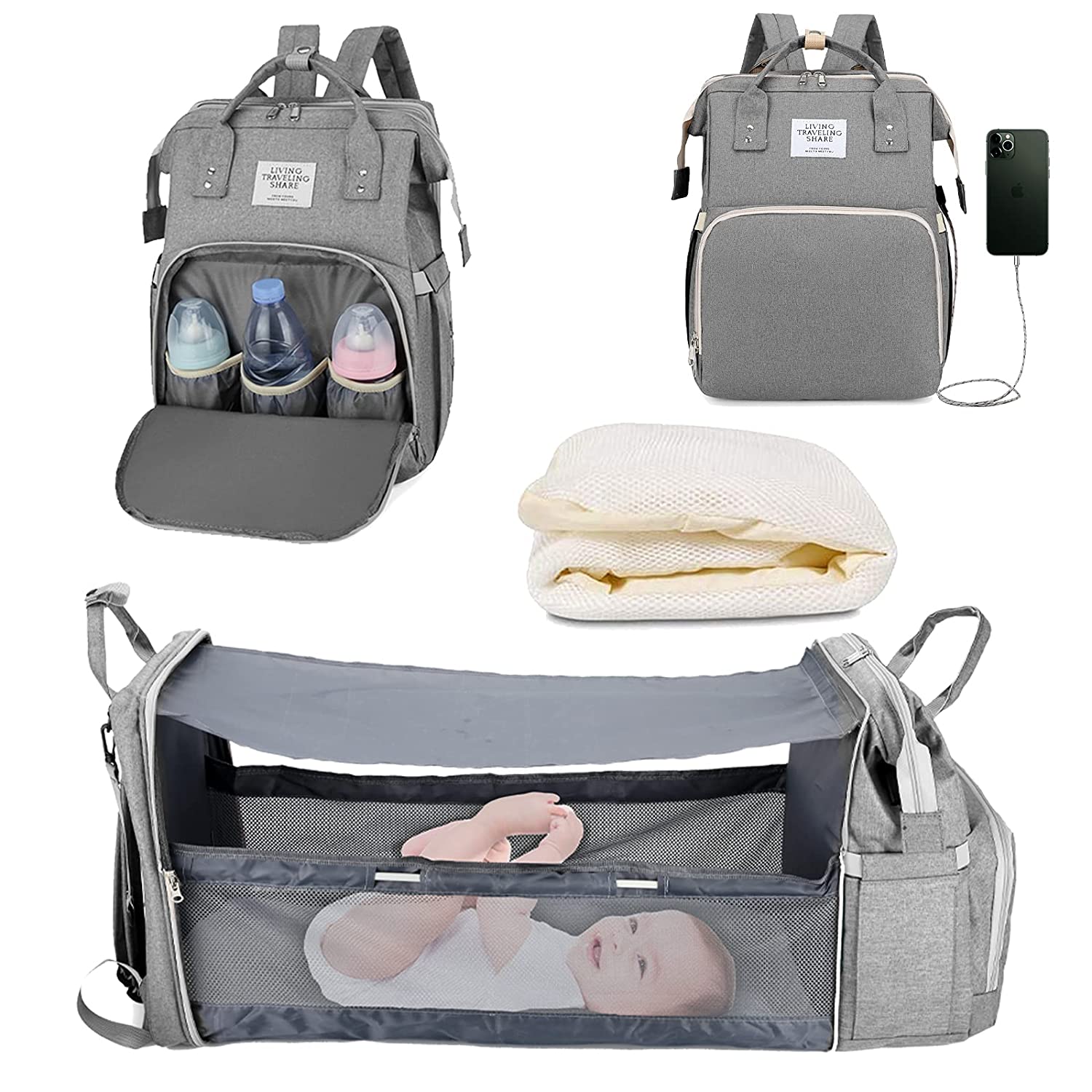 Sac à langer portatif | Berceau de voyage BabyNappy™ - Petitmondemagik.com