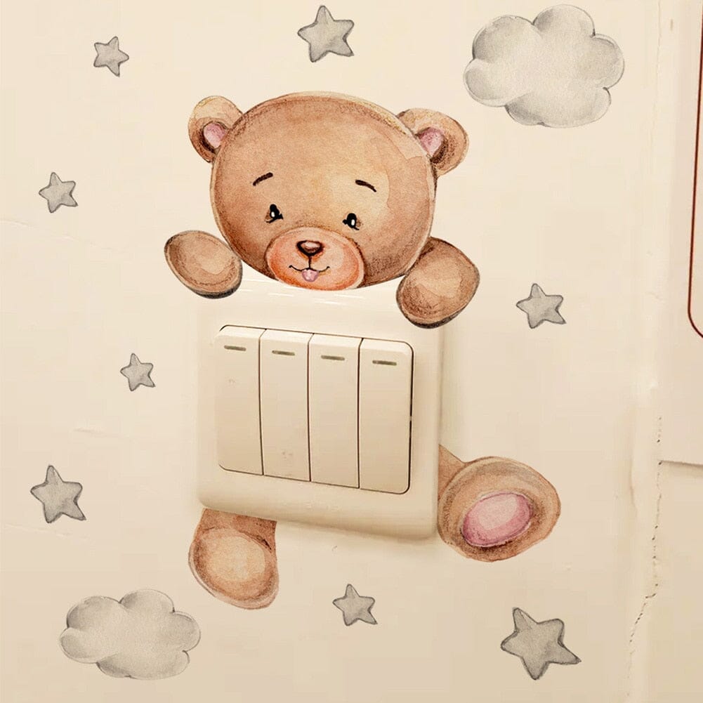 Stickybear™ - Sticker ourson décoratif | Chambre d'enfants - Petitmondemagik.com