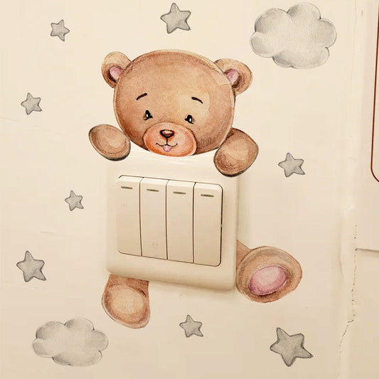 Stickybear™ - Sticker ourson décoratif | Chambre d'enfants - Petitmondemagik.com