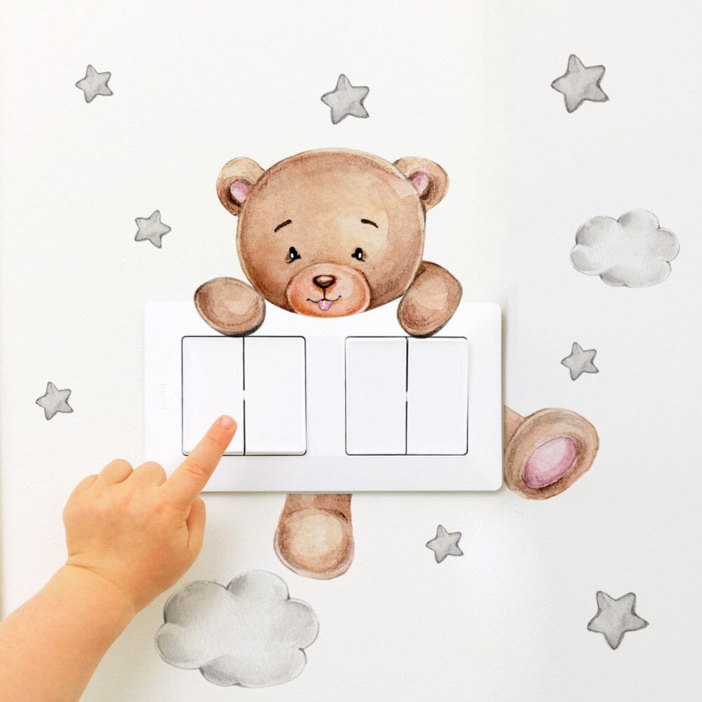 Stickybear™ - Sticker ourson décoratif | Chambre d'enfants - Petitmondemagik.com