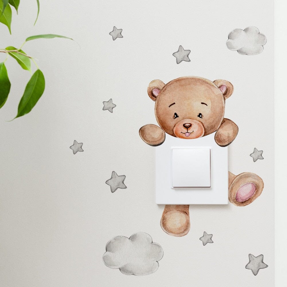 Stickybear™ - Sticker ourson décoratif | Chambre d'enfants - Petitmondemagik.com