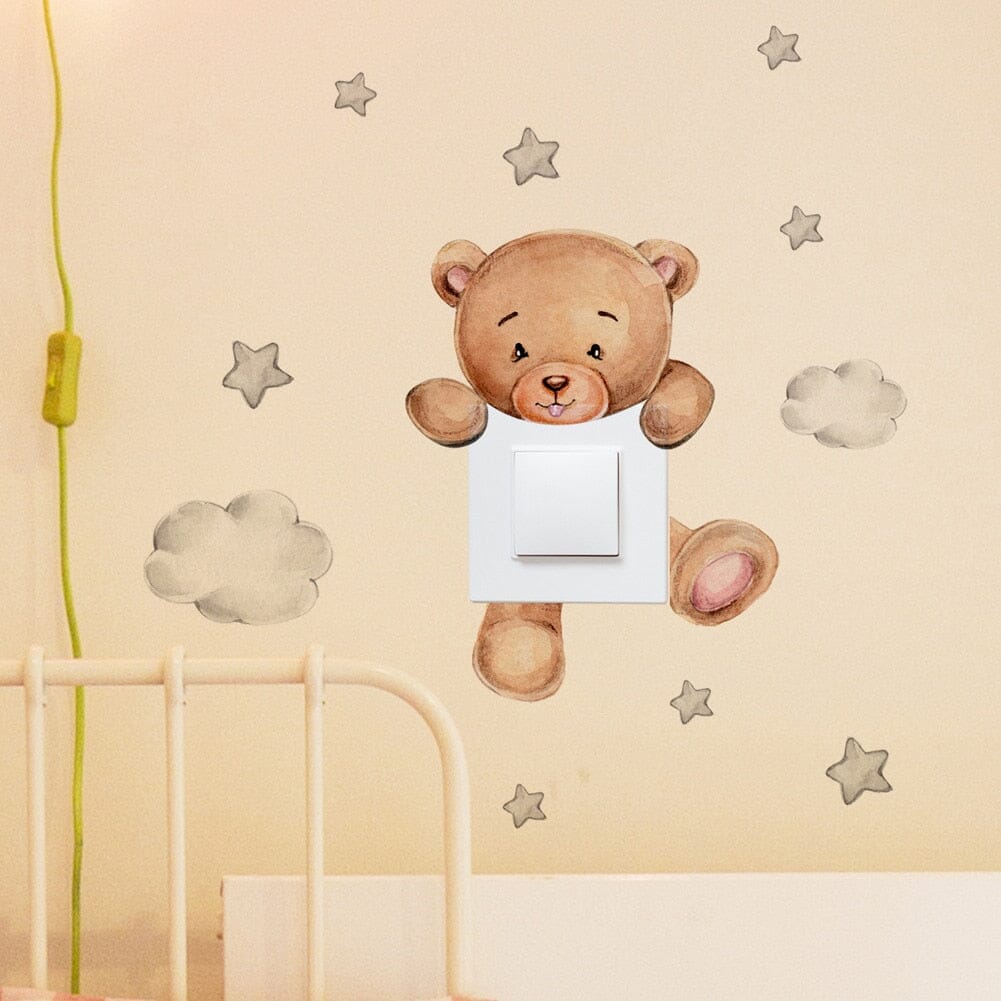 Stickybear™ - Sticker ourson décoratif | Chambre d'enfants - Petitmondemagik.com